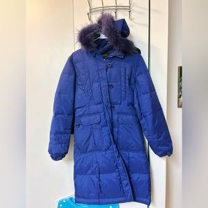 Sapphire Blue color Winter Down-jacket Jacket